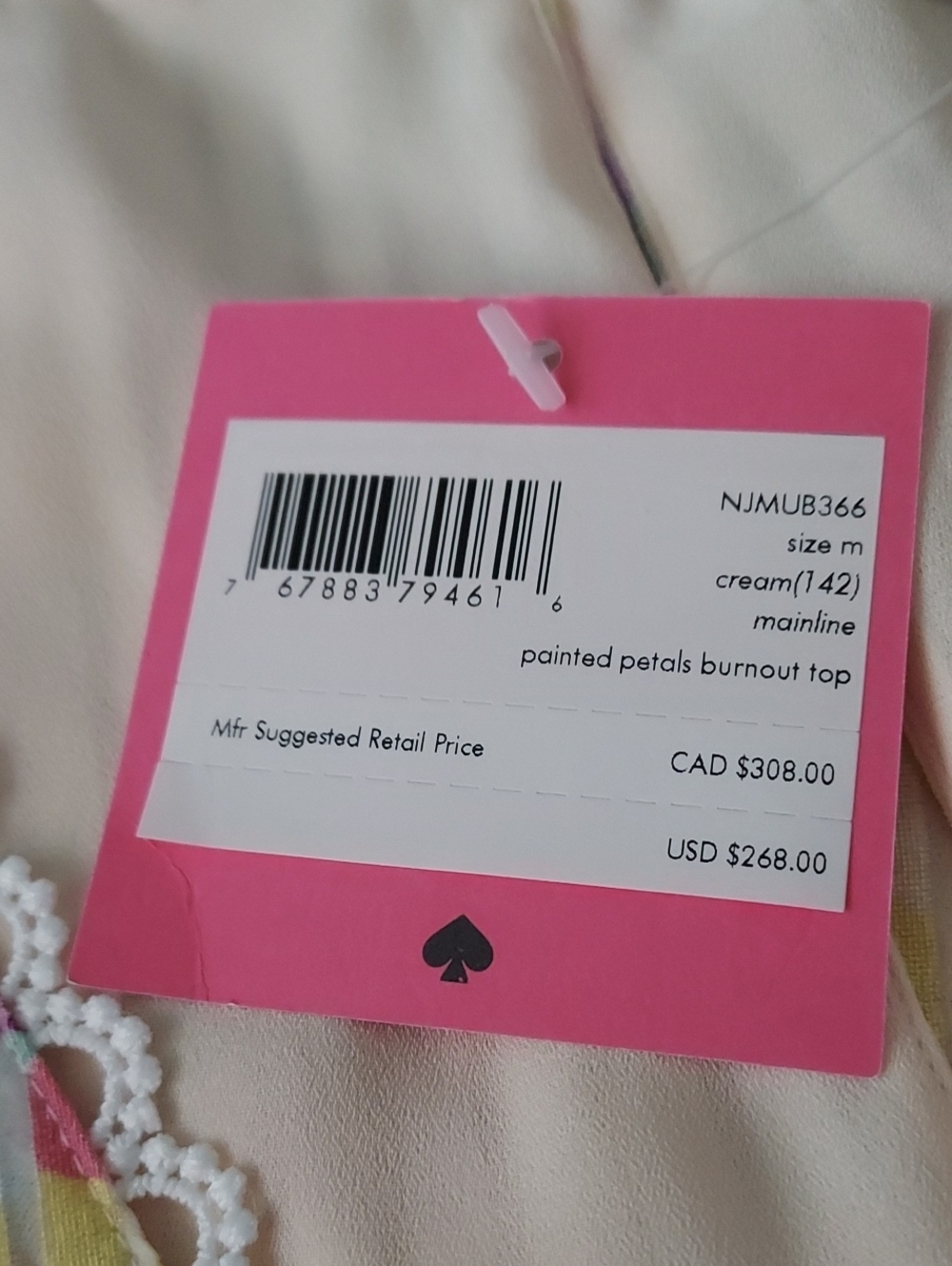 Kate Spade New York Petals Burnout Top ( MED) - Picture 12 of 12